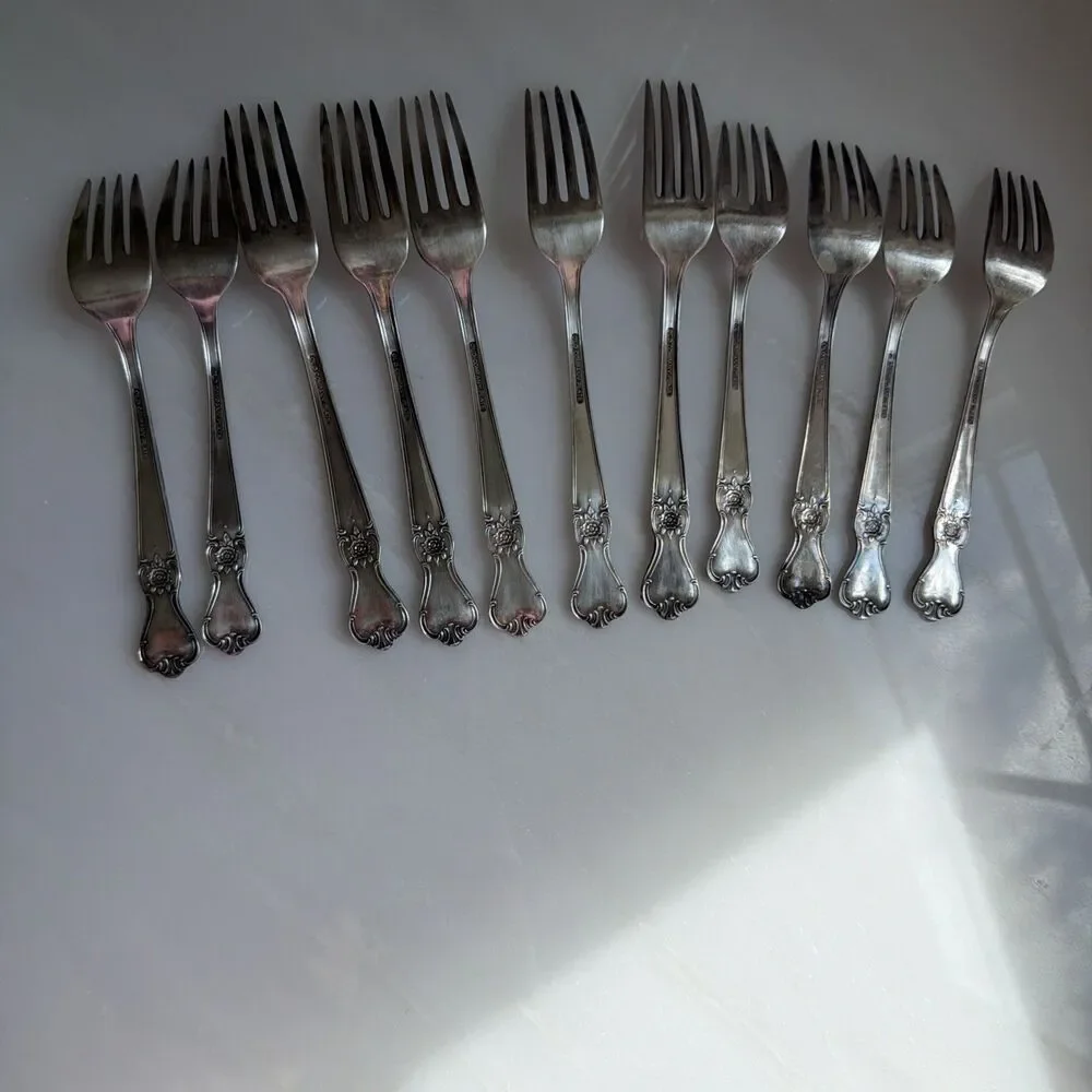 Vintage Old Company Signature Rose Silver Plate 
